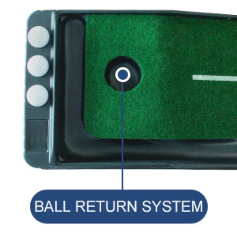 Golf Putting Green Trainer Mini Golf Mat with Auto Ball Return Function for Home/Outdoor/Office Use