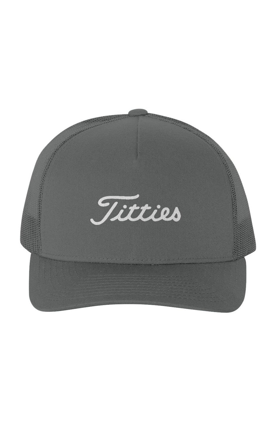 Charcoal Titties Retro Trucker Golf Hat With Mesh Back