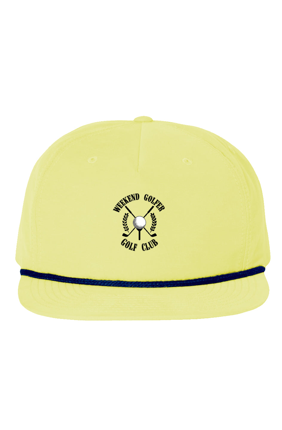 Yellow Weekend Golfer Golf Club Snapback Rope Golf Hat