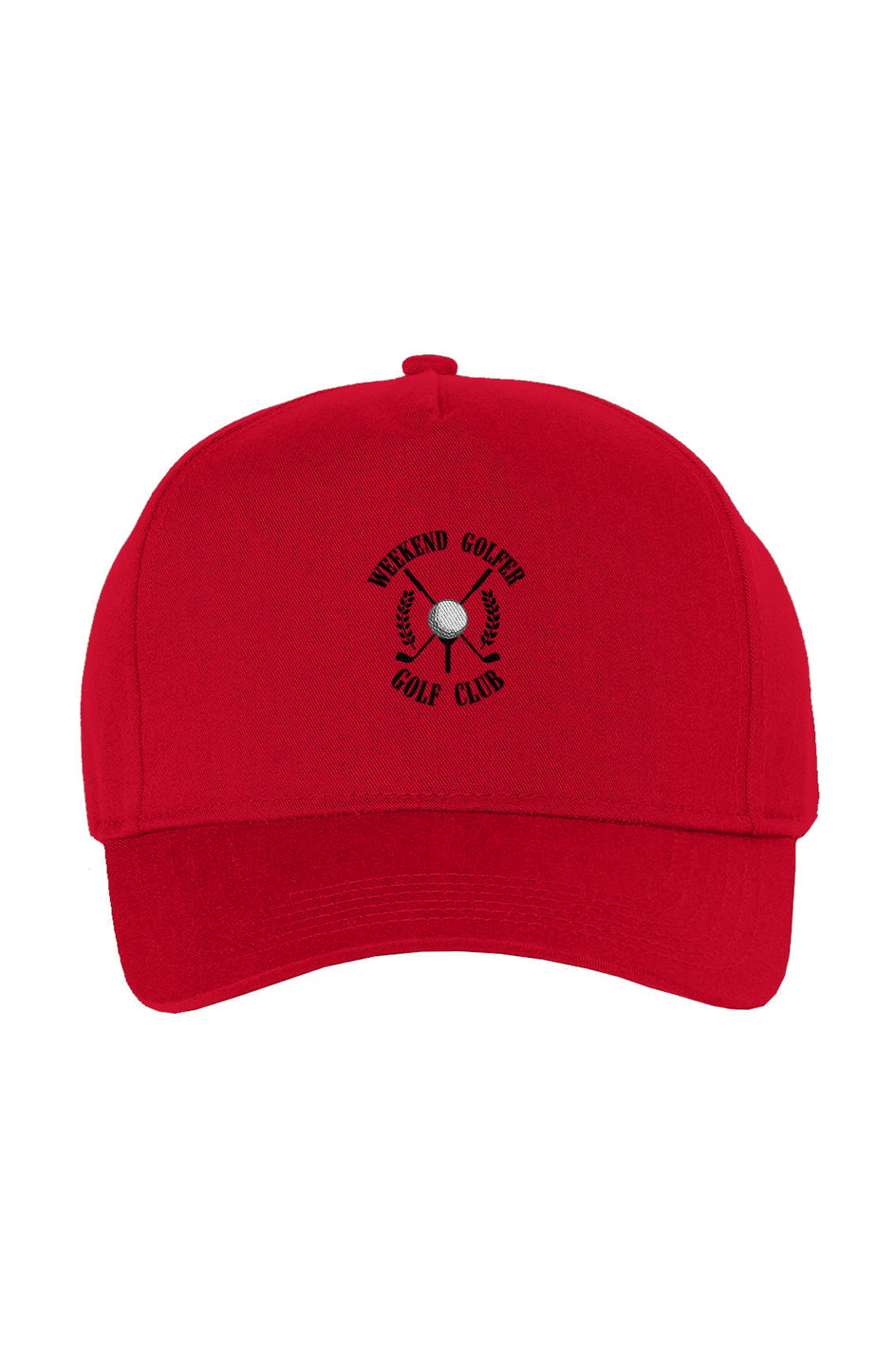 Red Weekend Golfer Golf Club Trucker Golf Hat