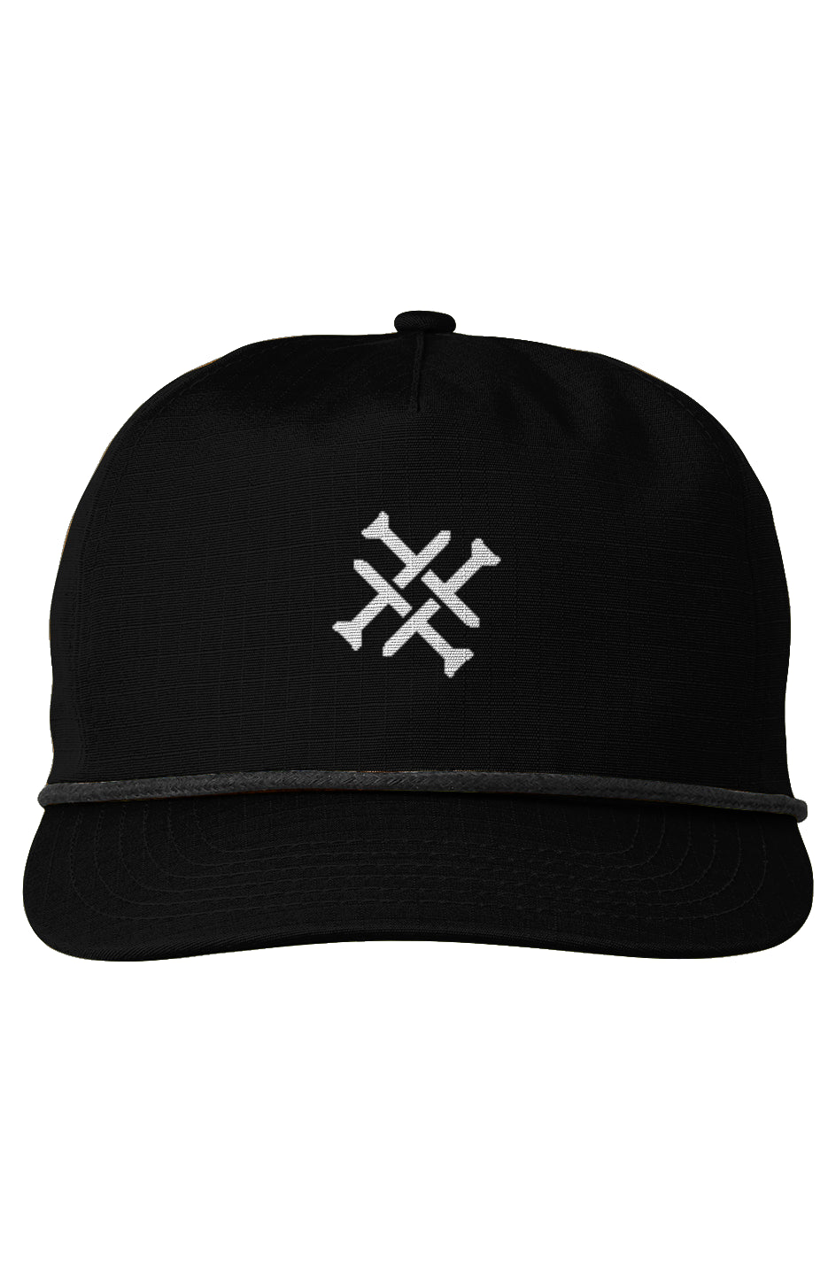 Black Golf Tees Snapback Rope Hat