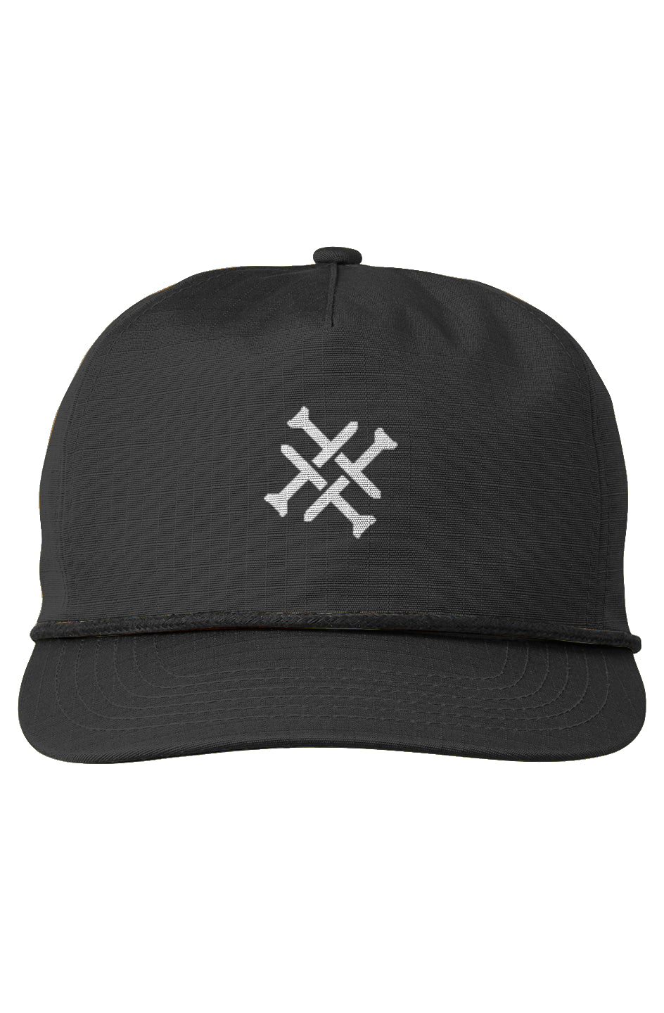 Charcoal Golf Tees Snapback Rope Hat