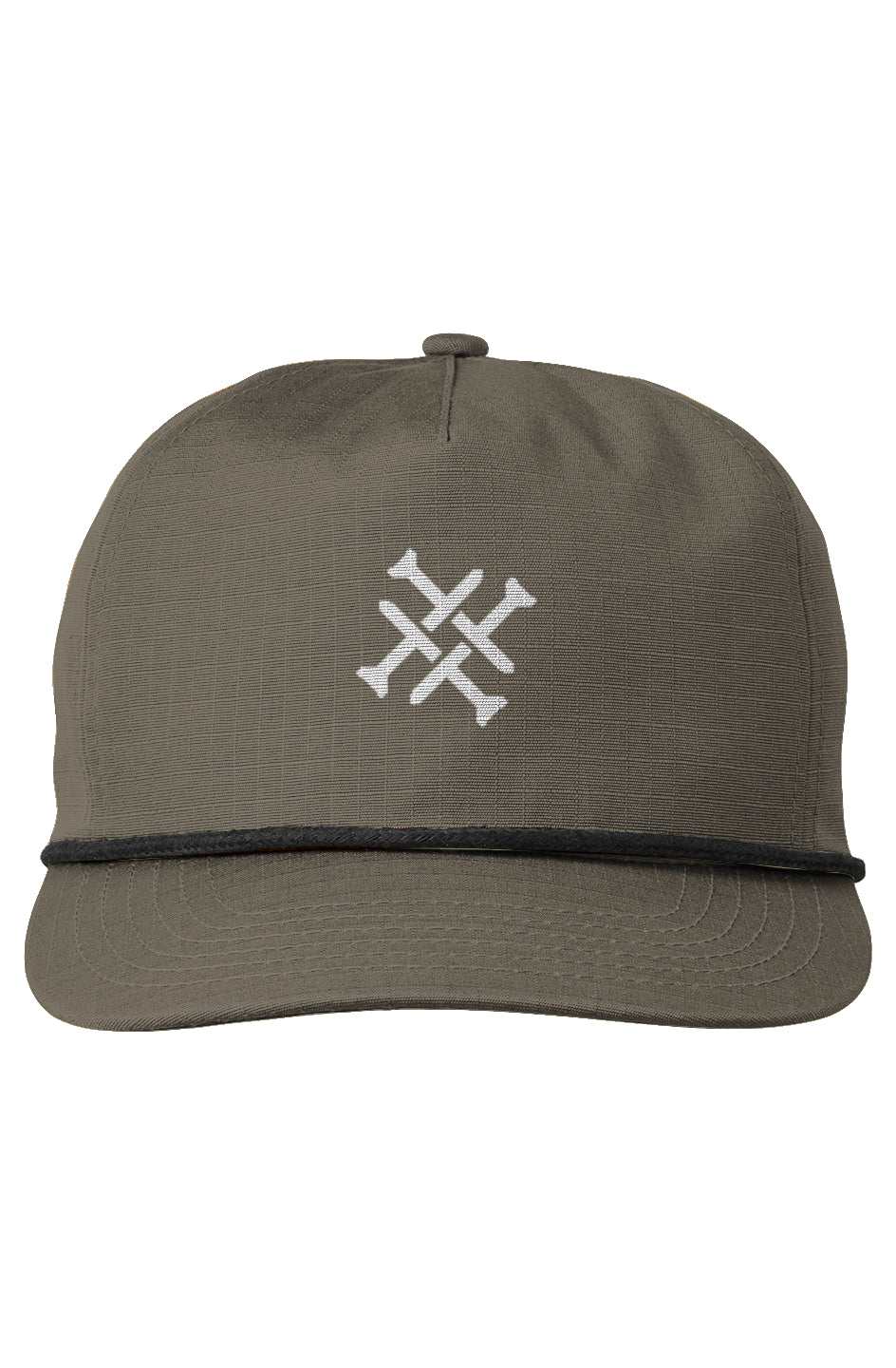 Khaki Golf Tees Snapback Rope Hat