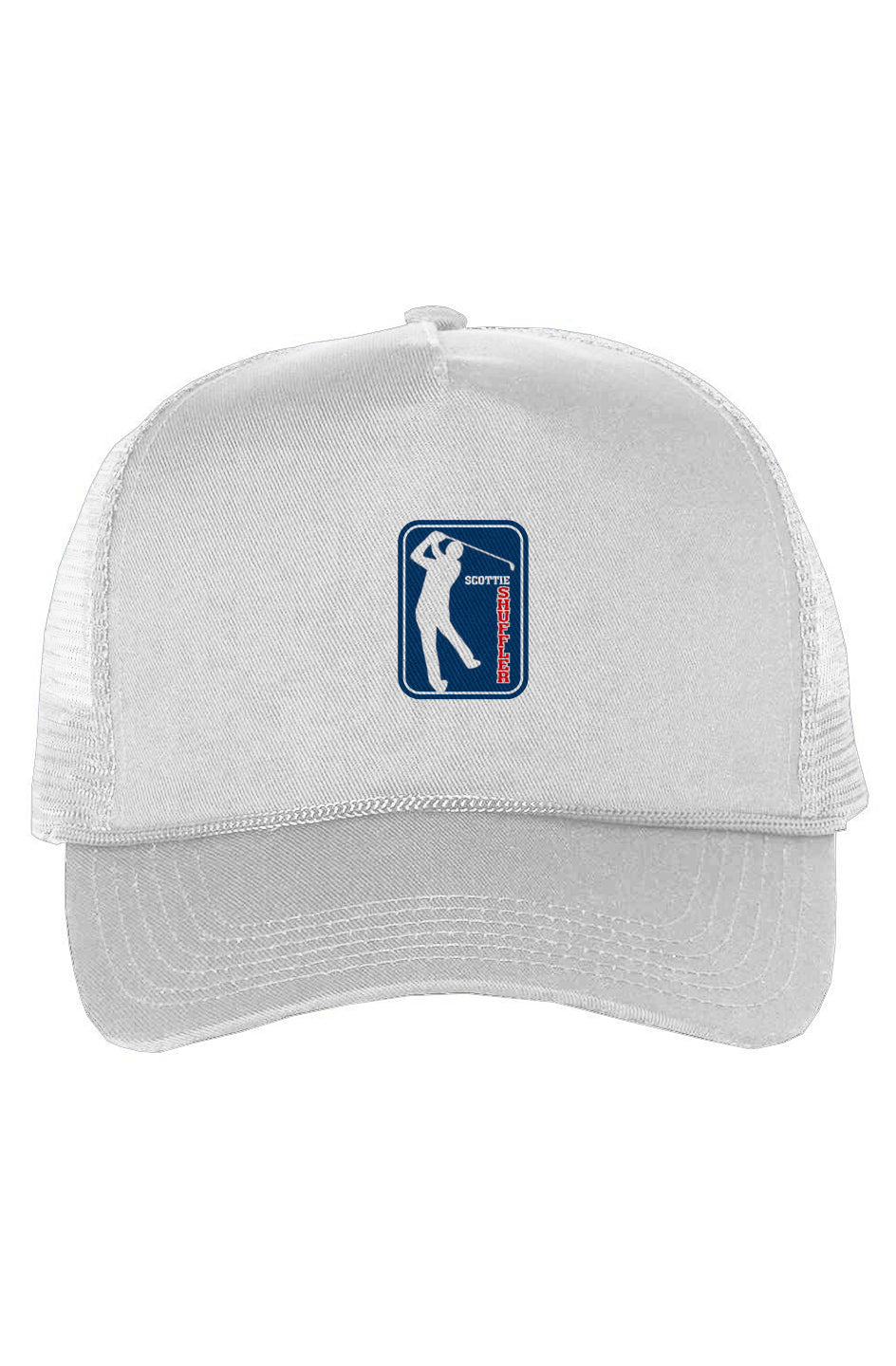 White Scottie Shuffler Five-Panel Golf Trucker Hat