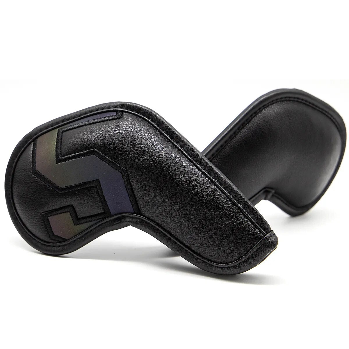 Black Waterproof Leather Number Golf Iron Head Covers 10pcs