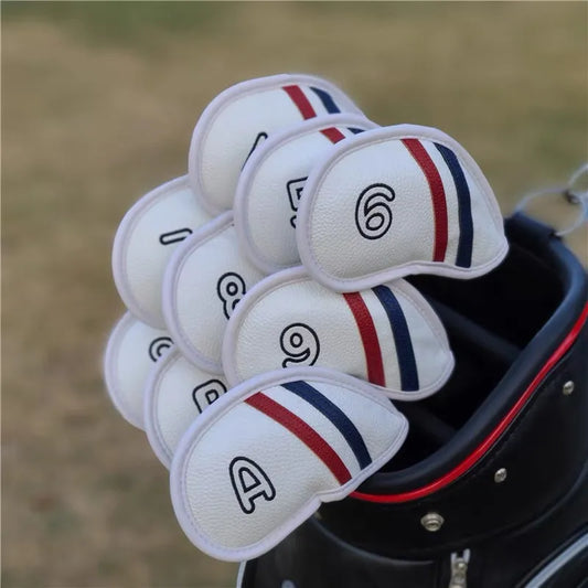 Golf Club Irons & Wedges Leather Head Covers